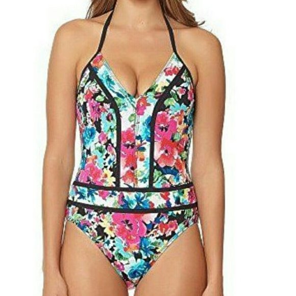 🆕️ BLEU ROD BEATTIE FLORAL ONE PIECE TUMMY CONTROL SWIMSUIT NEW - Picture 9 of 12